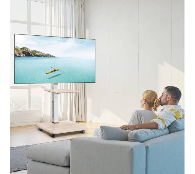 Mobilus televizoriaus laikiklis su ratukais 32-70 colių ekranams7