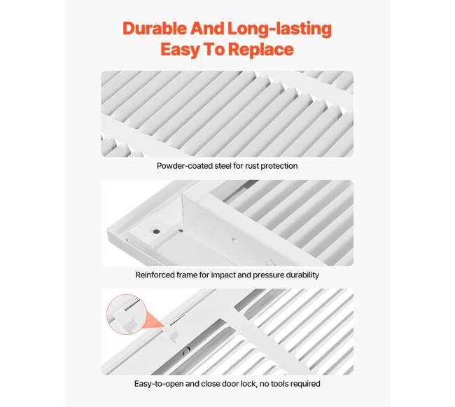 Atvirkštinė oro filtro grotelės 50x63 cm ortakiui3