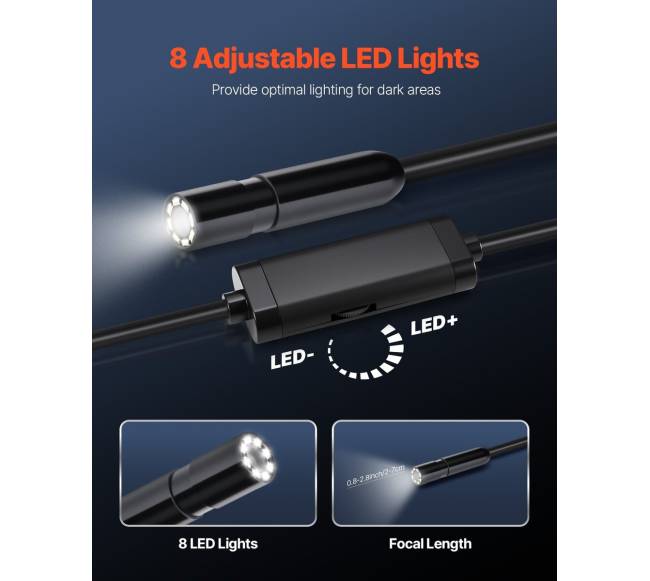 Endoskopinė kamera su 15m kabeliu4