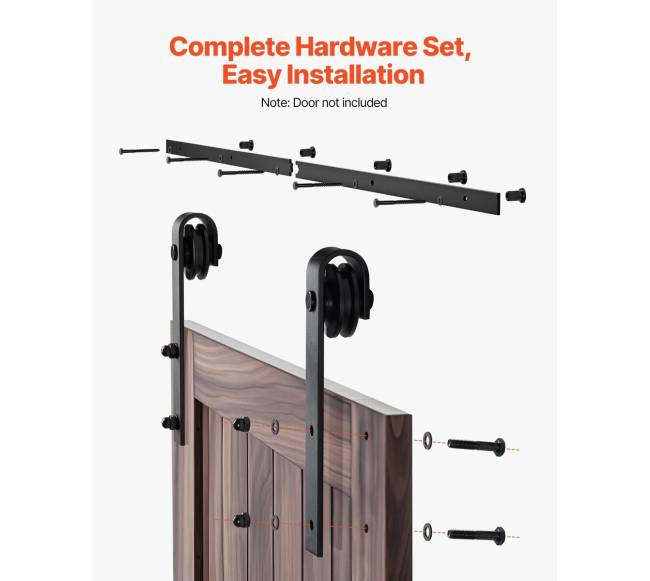 5 pėdų stumdomų durų furnitūros komplektas4