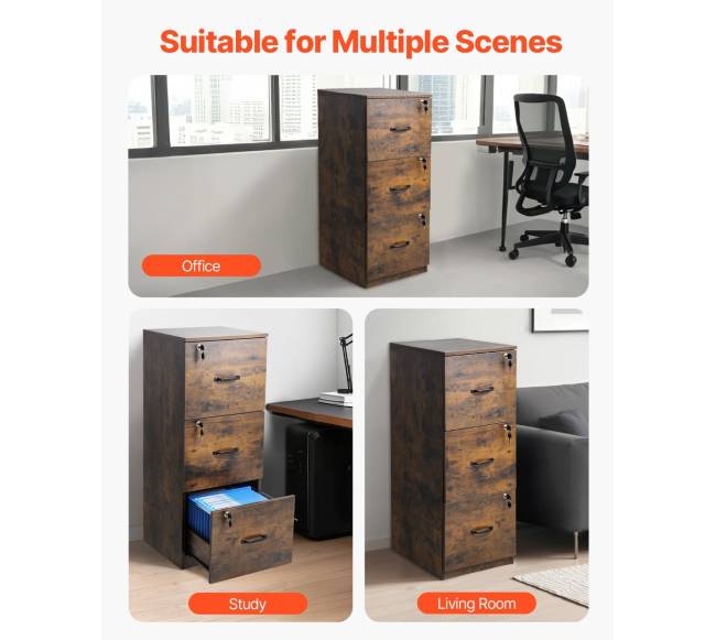 3 stalčių vertikali spintelė su užraktu5