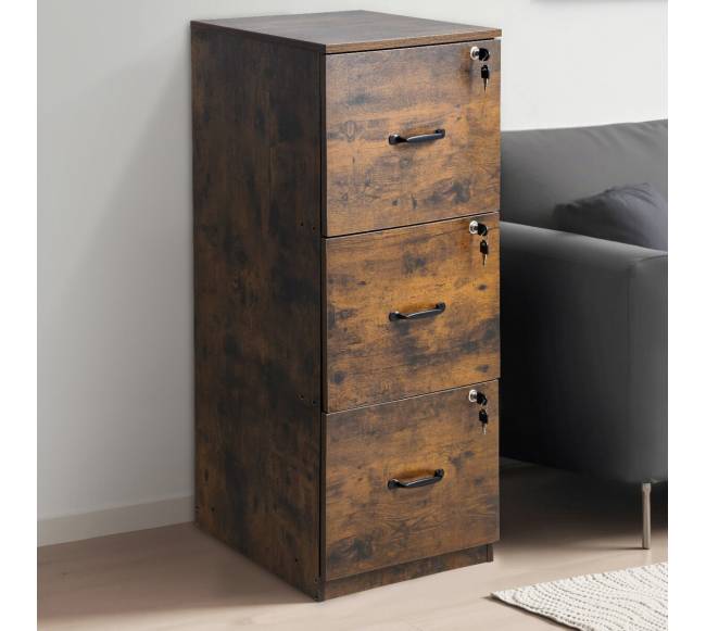 3 stalčių vertikali spintelė su užraktu7