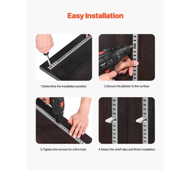 Reguliuojama plieninė sieninė lentynų šarnyrinė skalda 6 vnt.5