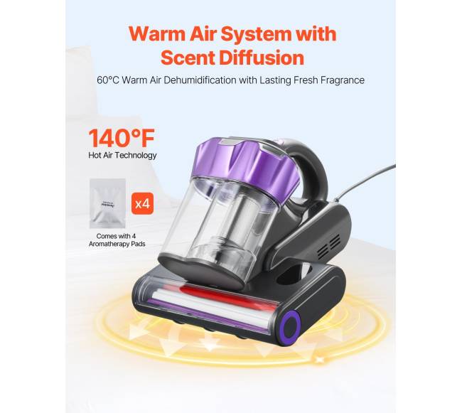 Čiužinių dulkių siurblys su galingu siurbimu ir HEPA filtru2