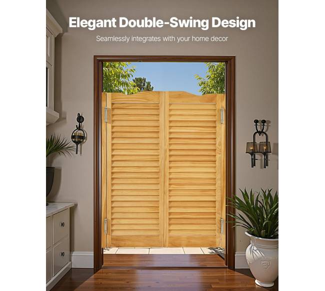 Svyruojančios kavinės durys pušies su lankstais1