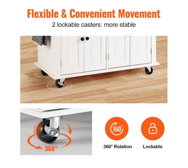 Virtuvinis vežimėlis su mediniu stalviršiu2