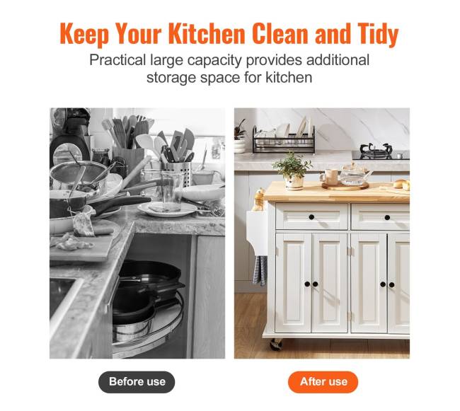 Virtuvinis vežimėlis su mediniu stalviršiu3