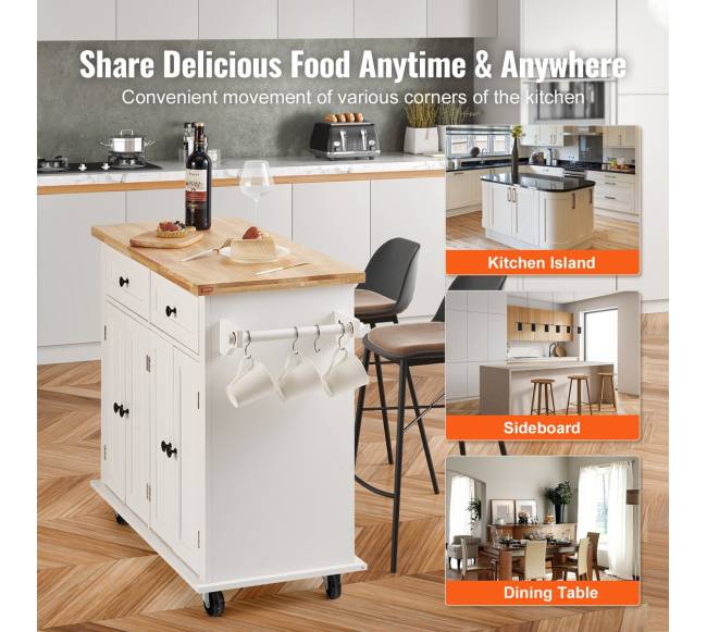 Virtuvinis vežimėlis su mediniu stalviršiu4