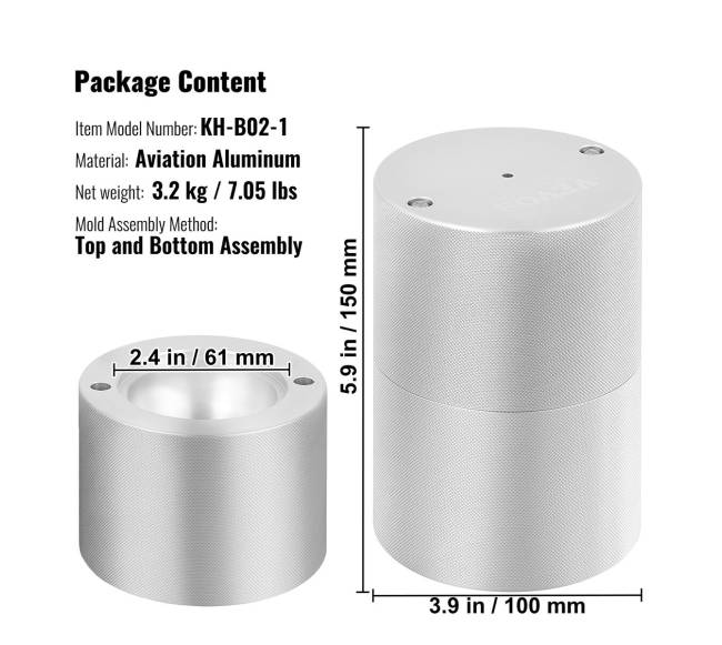 ledukų presas 60 mm burbulo formos6