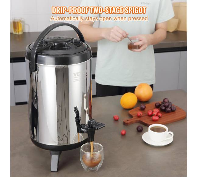 Nerūdijančio plieno izoliacinis gėrimų dozatorius, 7.6 L4