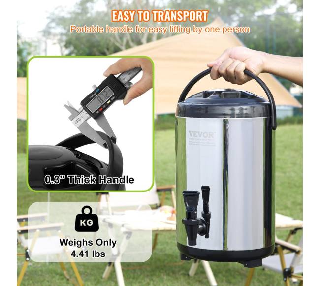 Nerūdijančio plieno izoliacinis gėrimų dozatorius, 7.6 L5