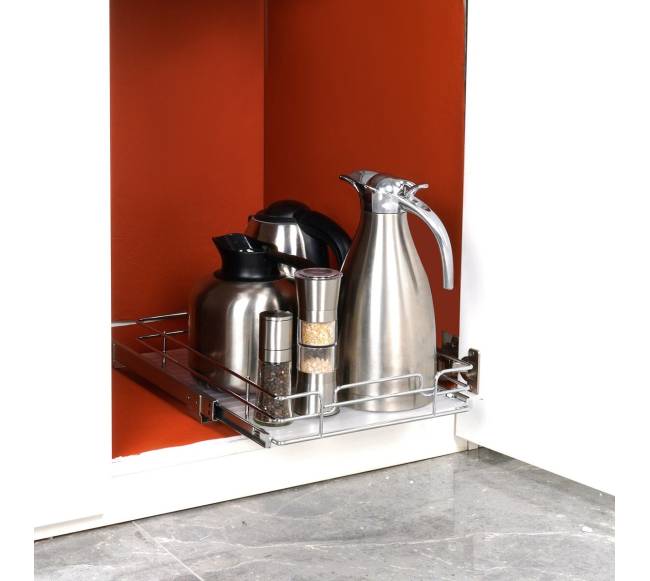 Ištraukiamas lentynų organizatorius spintai7