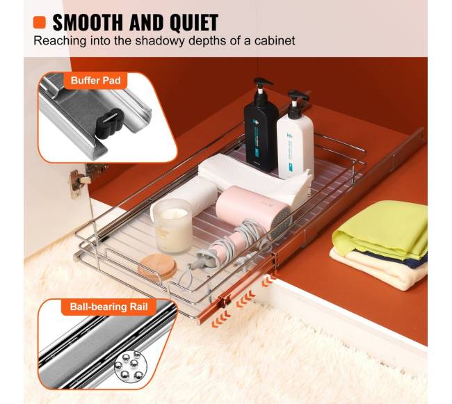 Ištraukiamas spintelių lentynų organizatorius2