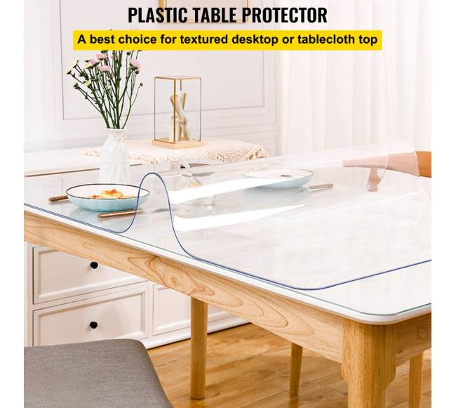 Skaidri plastikinė stalo apsauga, 91.4 x 152.4 cm1