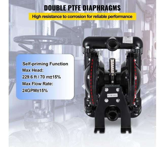 Oro varomas dvigubas diafragminis siurblys QBY4-25L F463