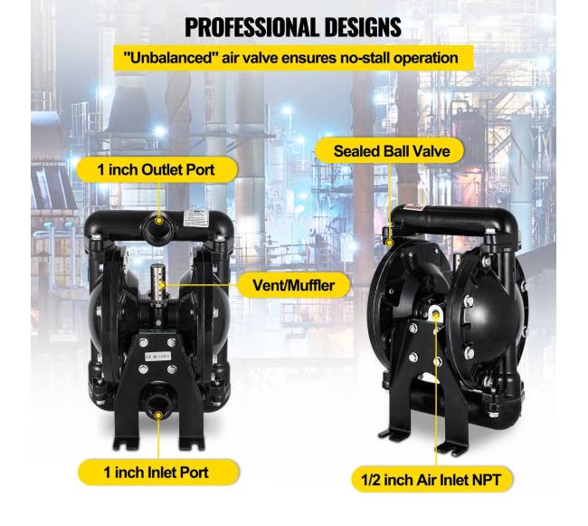 Oro varomas dvigubas diafragminis siurblys QBY4-25L F464