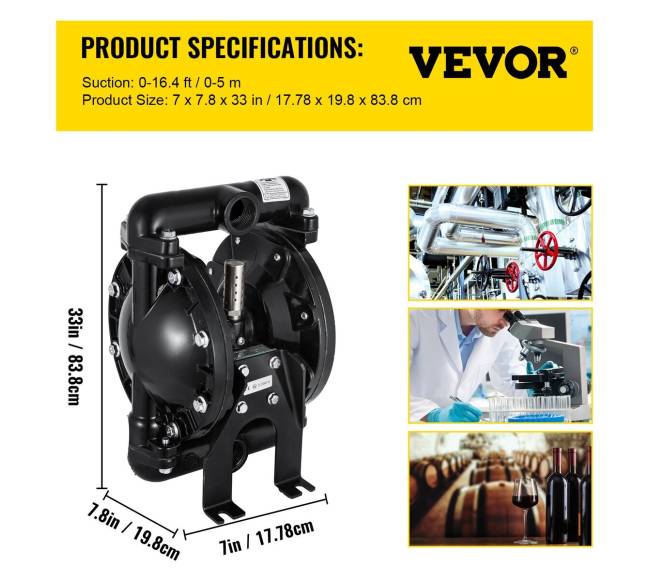 Oro varomas dvigubas diafragminis siurblys QBY4-25L F466