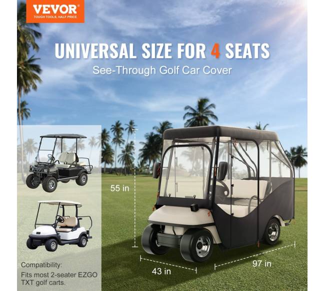 Keturių vietų golfų vežimėlių dangtis1