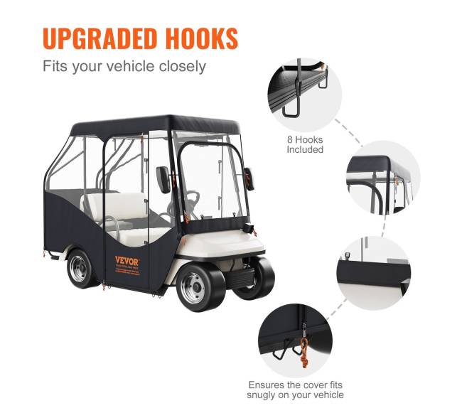 Keturių vietų golfų vežimėlių dangtis5