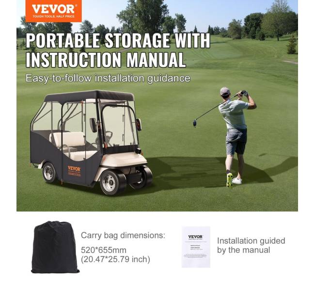 Keturių vietų golfų vežimėlių dangtis6