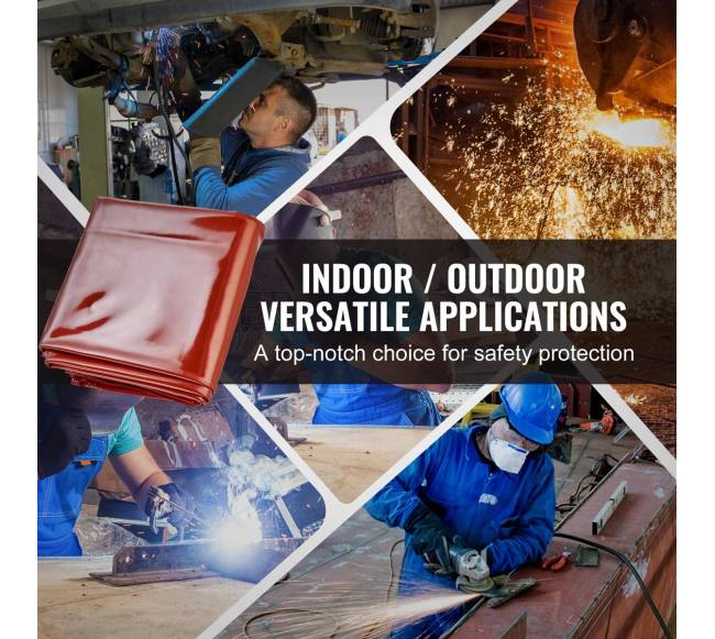 Suvirinimo ekranas su rėmu, 183 x 244 cm, raudonas5