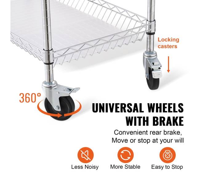 Virtuvės vežimėlis su trimis lentynomis4