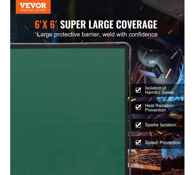 Suvirinimo ekranas su rėmu, 1,8 x 1,8 m1