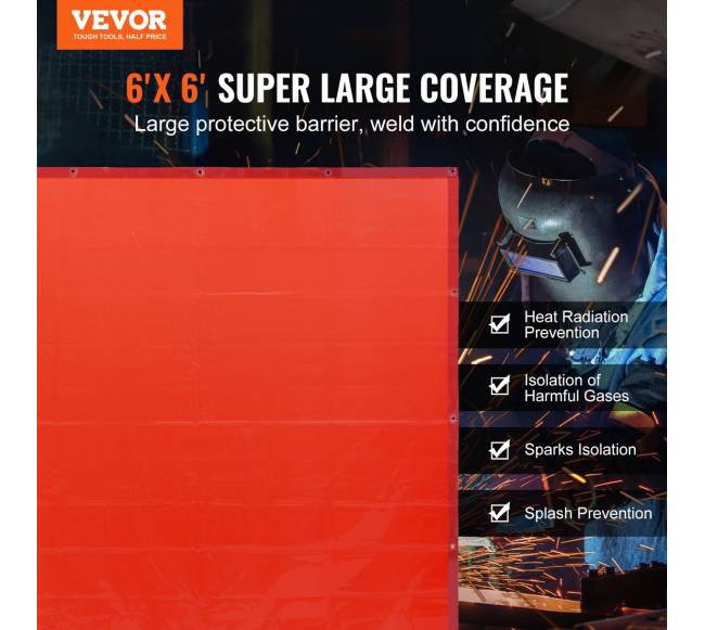 Suvirinimo uždanga su pakabinimu, 6 x 6 pėd.1