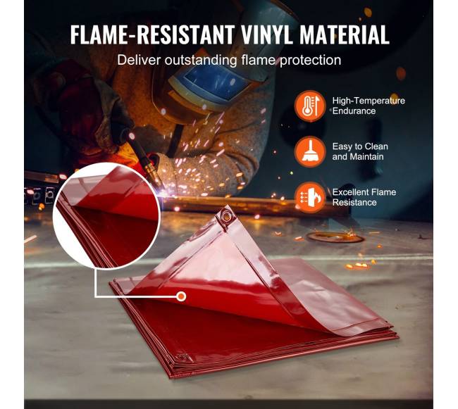 Suvirinimo uždanga su pakabinimu, 6 x 6 pėd.2