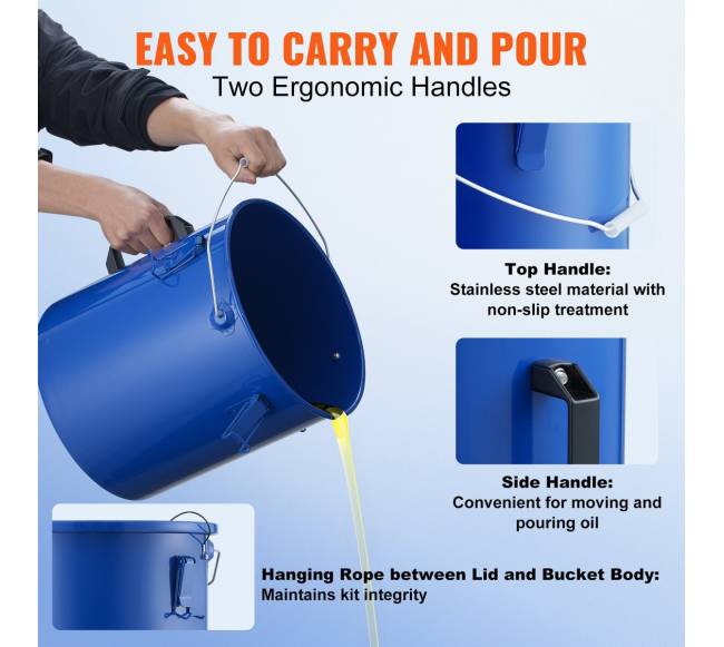 Seilių aliejaus kibiras 22.7L su filtro maišu4