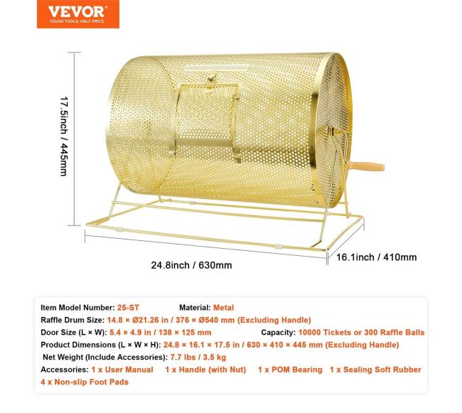 Loterijos būgnas su medine rankena6