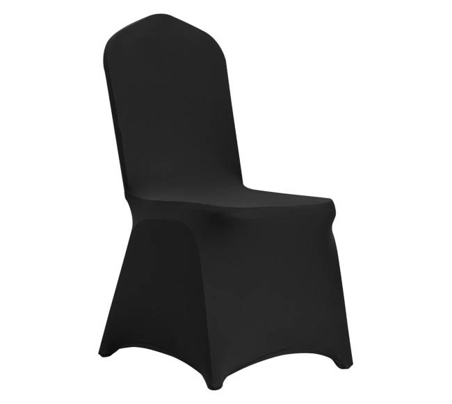 30 vnt juodos elastinės kėdžių užvalkalai0