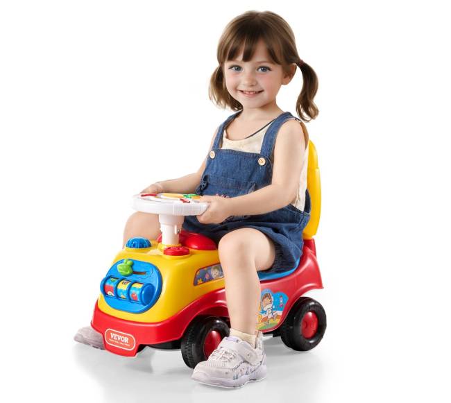 Vaikiškas stumdomas žaislinis automobilis 1-3 metų vaikams0