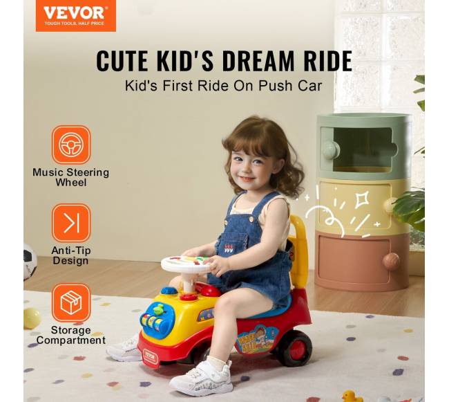 Vaikiškas stumdomas žaislinis automobilis 1-3 metų vaikams1