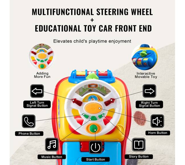 Vaikiškas stumdomas žaislinis automobilis 1-3 metų vaikams3