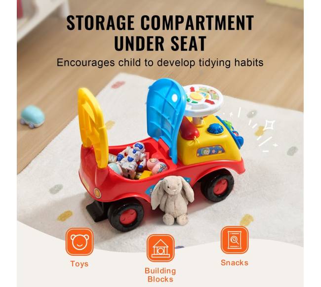 Vaikiškas stumdomas žaislinis automobilis 1-3 metų vaikams4