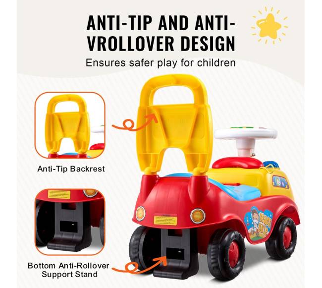 Vaikiškas stumdomas žaislinis automobilis 1-3 metų vaikams5