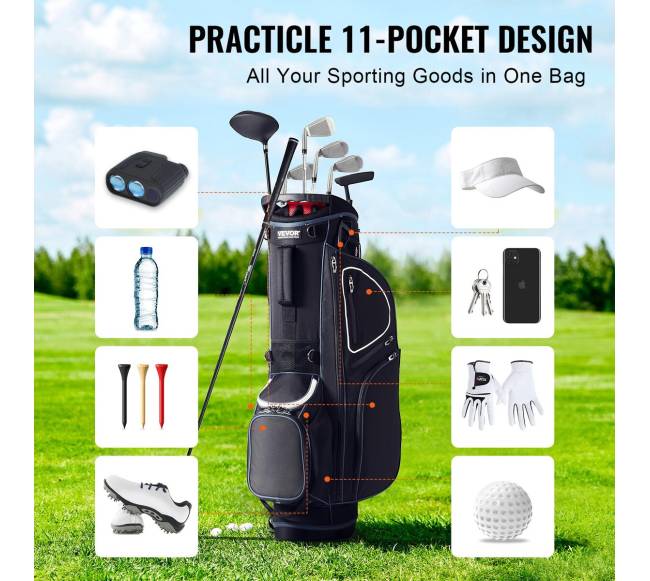 35 colių golfo vežimėlio krepšys su 14 skyriais3