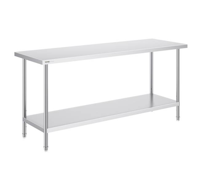 Nerūdijančio plieno darbastalis 61x182x86 cm0