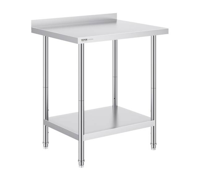 Nerūdijančio plieno darbastalis virtuvėje 61x76 cm9