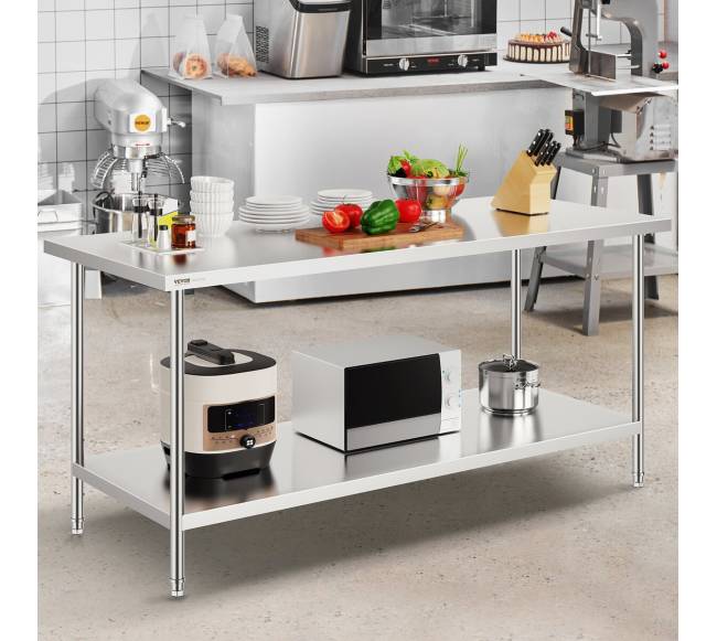 Nerūdijančio plieno paruošiamasis stalas 76x183x86 cm7