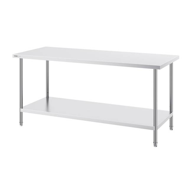 Nerūdijančio plieno paruošiamasis stalas 76x183x86 cm8