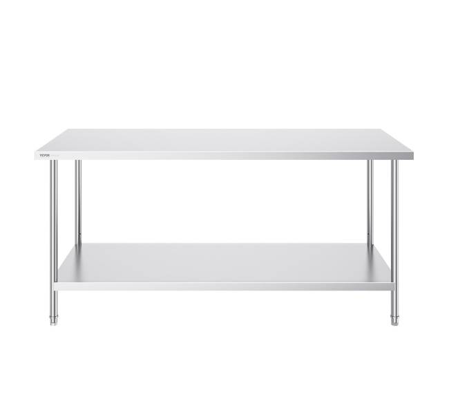 Nerūdijančio plieno paruošiamasis stalas 76x183x86 cm9