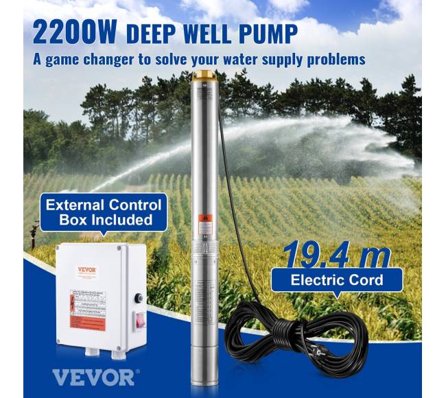 Gilaus gręžinio panardinamas vandens siurblys 2200W1