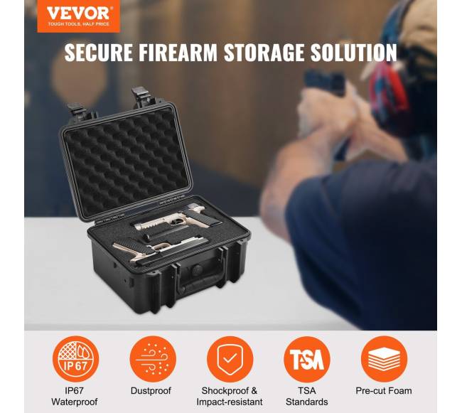 Kietas pistoletų dėklas su PU putplasčiu1