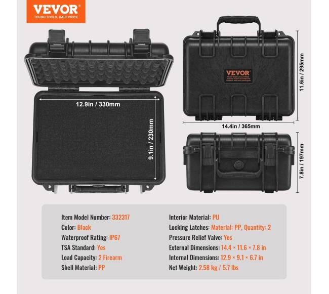 Kietas pistoletų dėklas su PU putplasčiu6