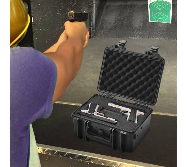 Kietas pistoletų dėklas su PU putplasčiu7