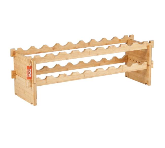 Modulinė bambuko vyno lentyna, 18 butelių0