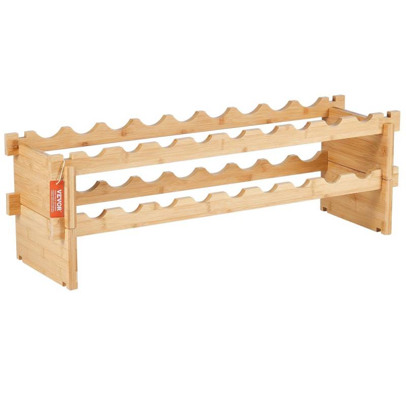 Modulinė bambuko vyno lentyna, 18 butelių0