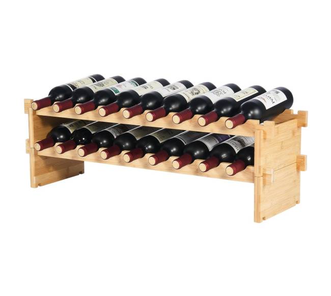 Modulinė bambuko vyno lentyna, 18 butelių9